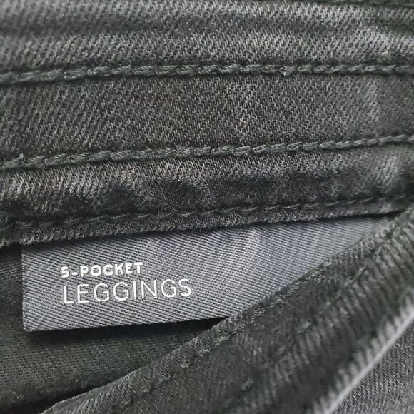 J.Jill Denim Jeans Womens 6 Petite Black 5-Pocket Leggings Stretch Denim - Picture 3 of 11